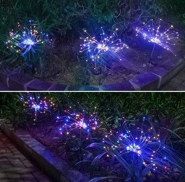 New Ground Plug Solar LED Fireworks Light