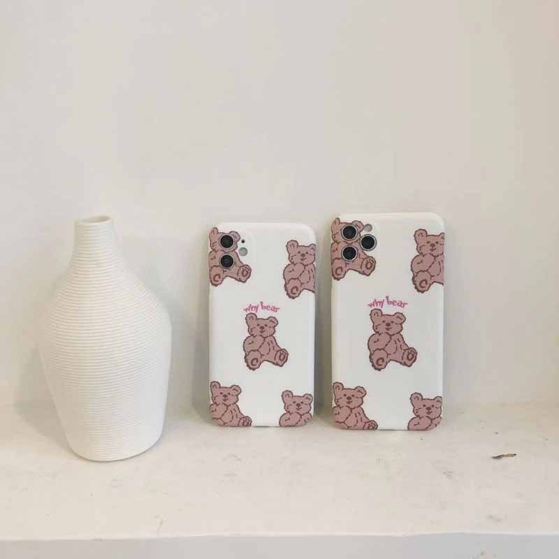 Fashion Simple Bear Mobile Phone Case