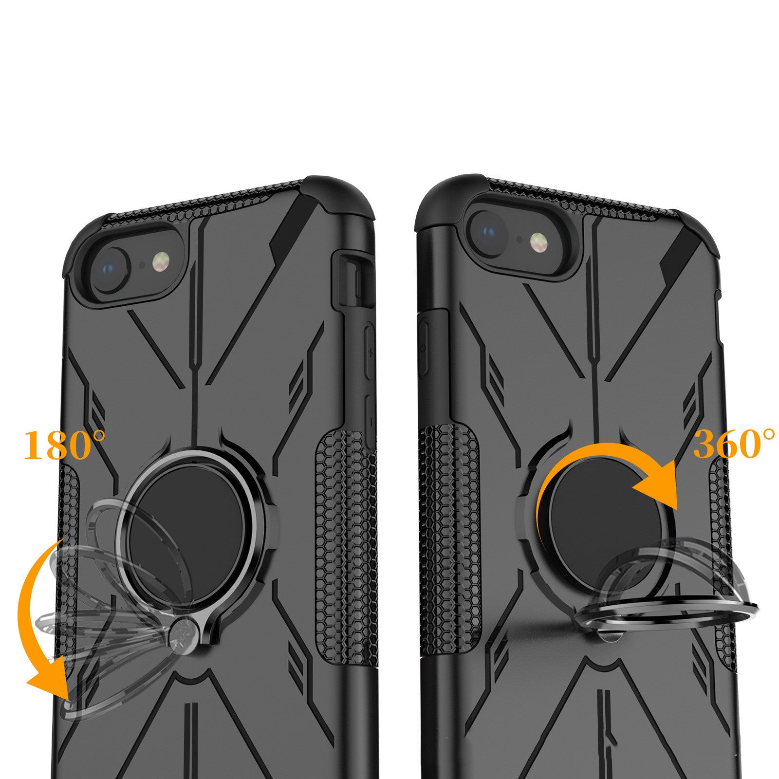 Protective Phone Case with Ring Bracket β Anti-Fall & Durable