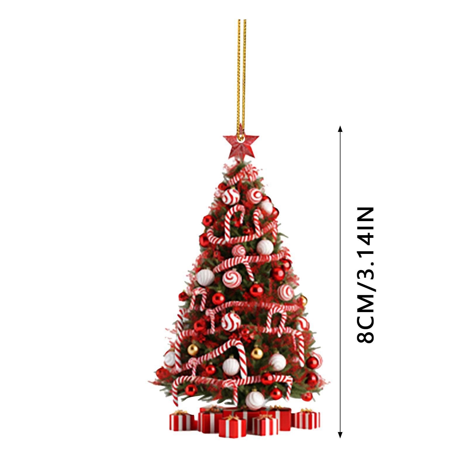 Christmas Tree Pendant Holiday Acrylic Flat Decorations