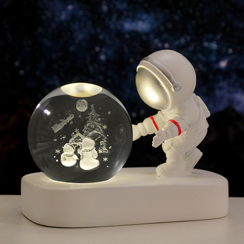 Galaxy Astronaut Crystal Ball Night Light