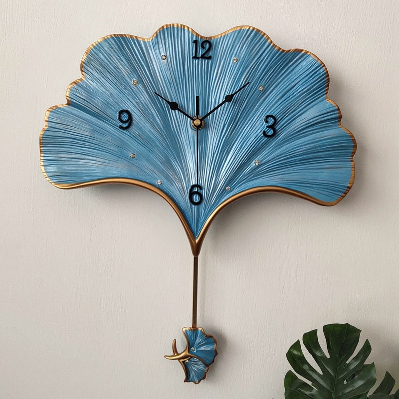 New Ginkgo Leaf Swing Wall Clock Fashion Watch