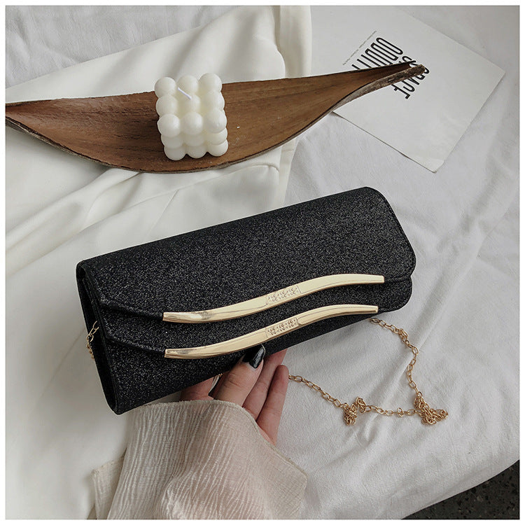 Simple Texture Chain Shoulder Messenger Bag