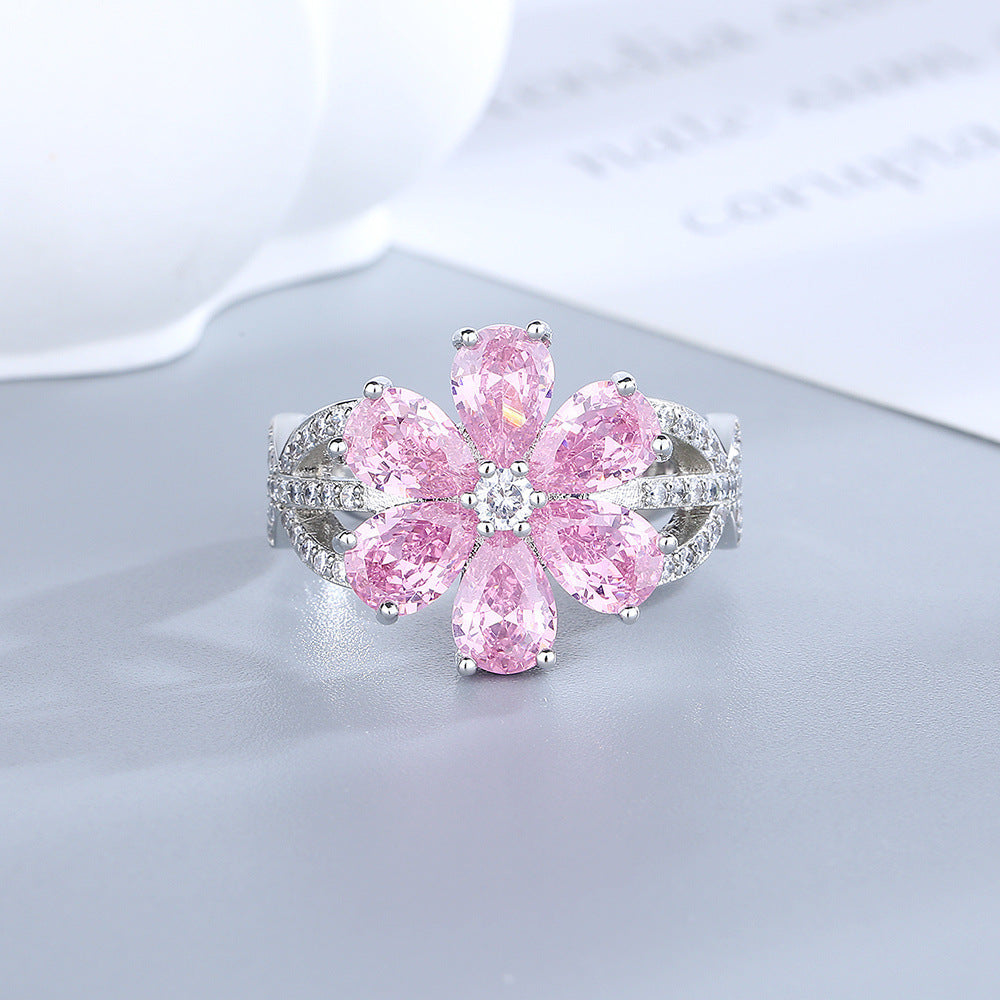Fashion Exquisite Sweet Flowers Ring