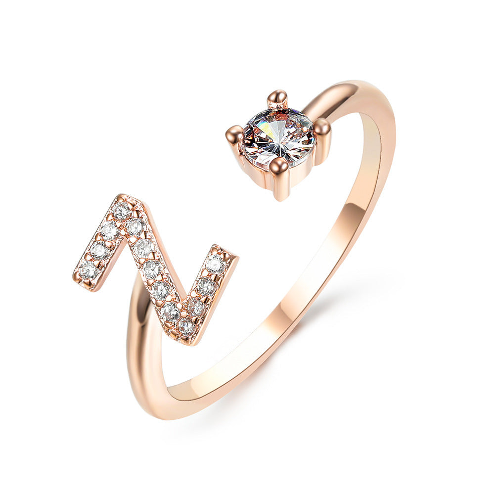 Adjustable Initial Ring – Elegant Women's Jewellery