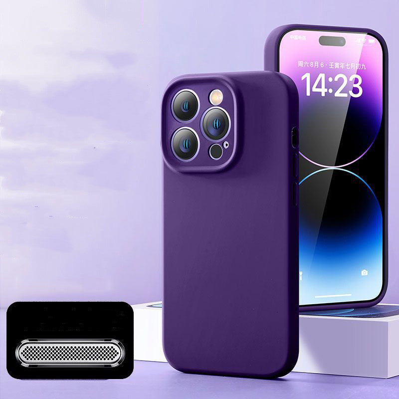 Mobile Phone Case Liquid Silica Gel With Lens Film