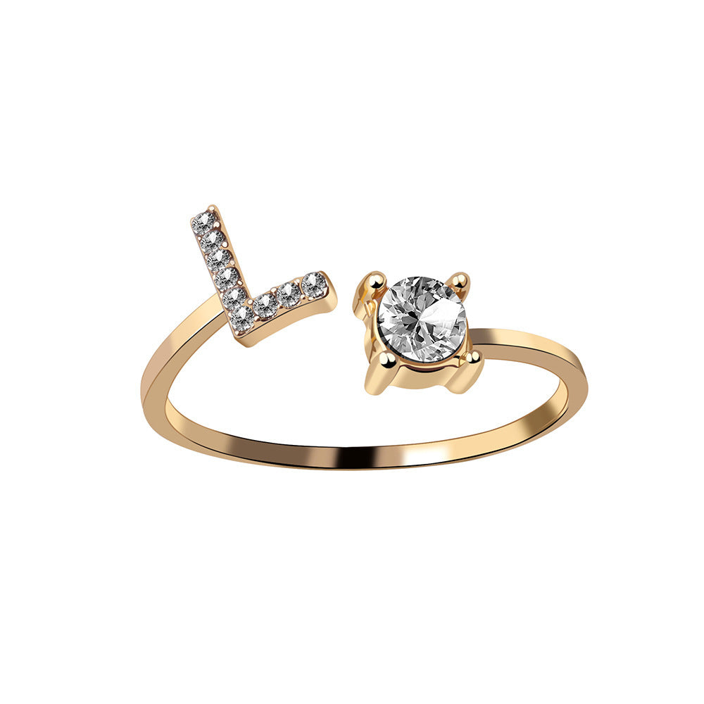 Adjustable Initial Ring – Elegant Women's Jewellery