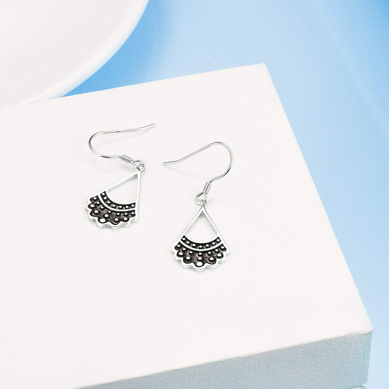 925 Silver Rbg Shaped Collar Earrings
