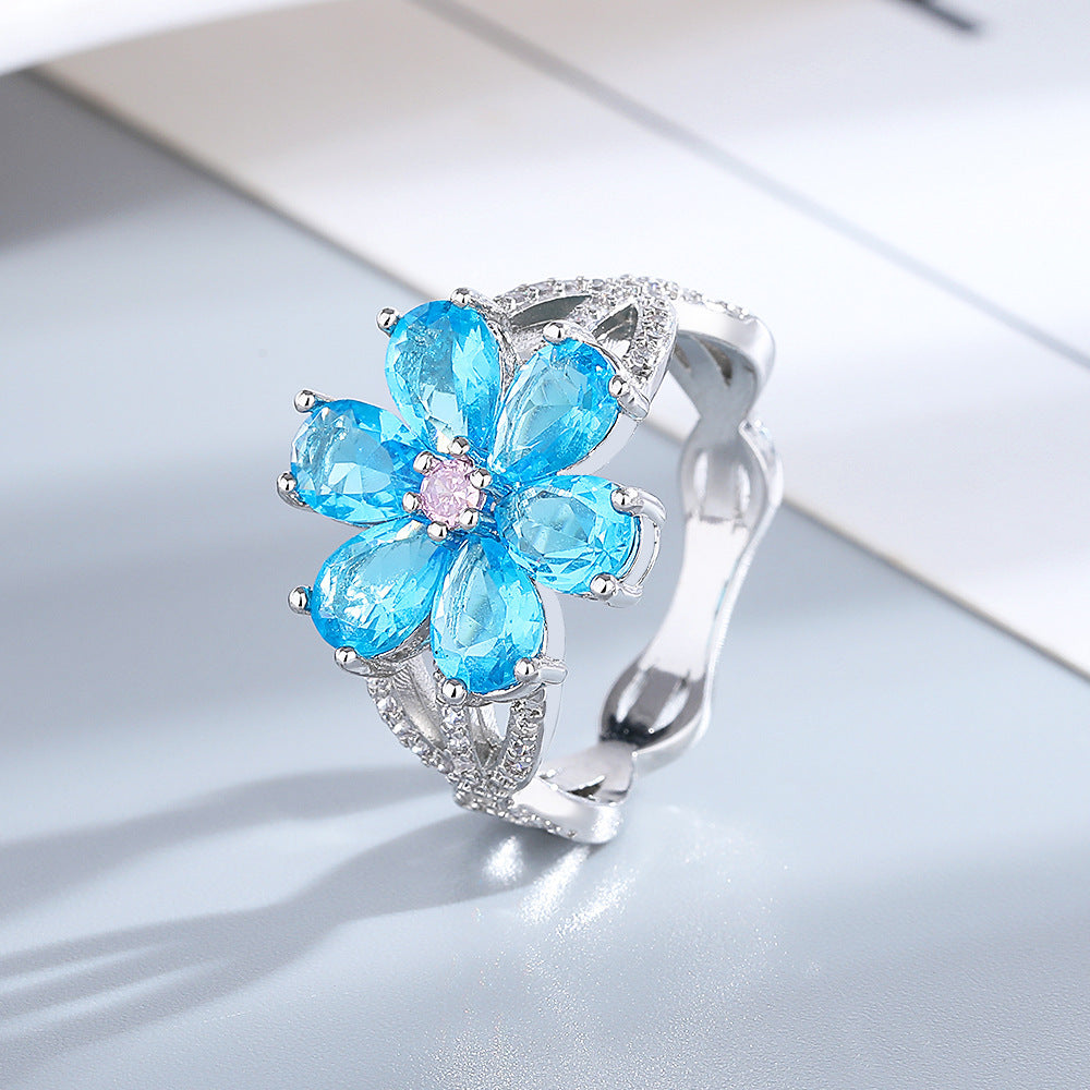 Fashion Exquisite Sweet Flowers Ring