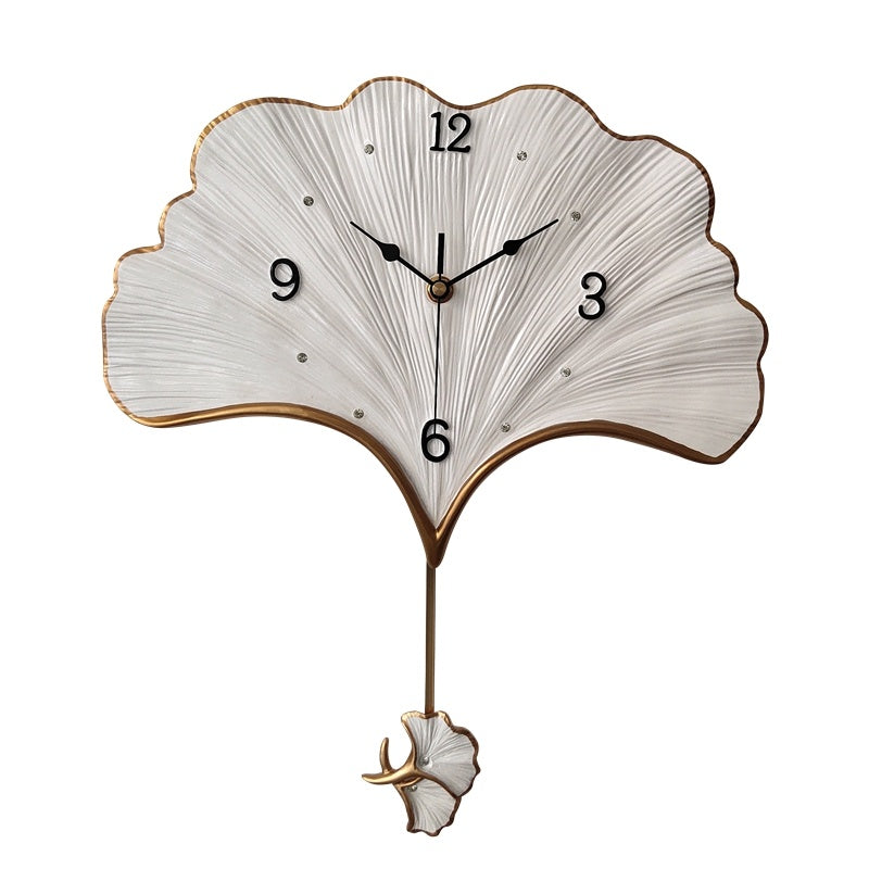 New Ginkgo Leaf Swing Wall Clock Fashion Watch
