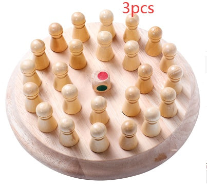 Children's Wooden Memory Chess – Educational Toy for Kids