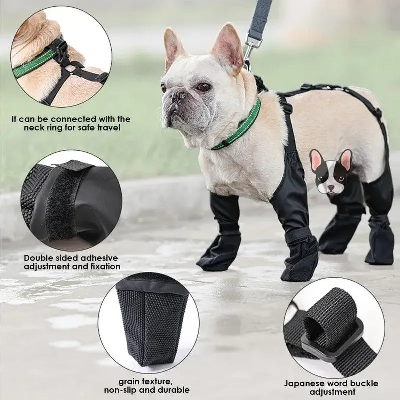 Waterproof Adjustable Dog Boots – Breathable, Soft Paws Protector