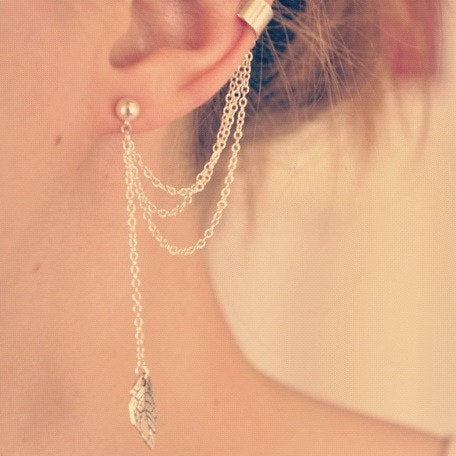 Leaf Tassel Ear Clip