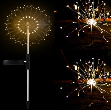 New Ground Plug Solar LED Fireworks Light