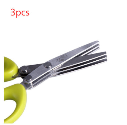 Multilayer Herb Scissors - Stainless Steel Kitchen Gadget