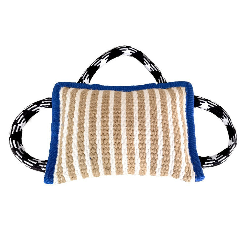 Dog Jute Bite Pillow With 3 Strong Handles