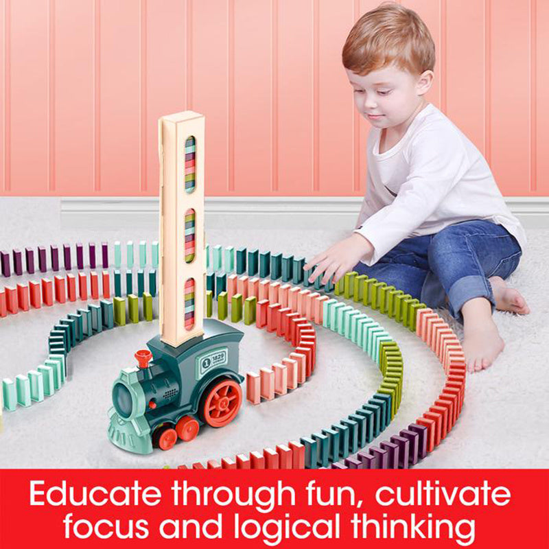 Domino Train Toy – Automatic Block-Laying Puzzle Car