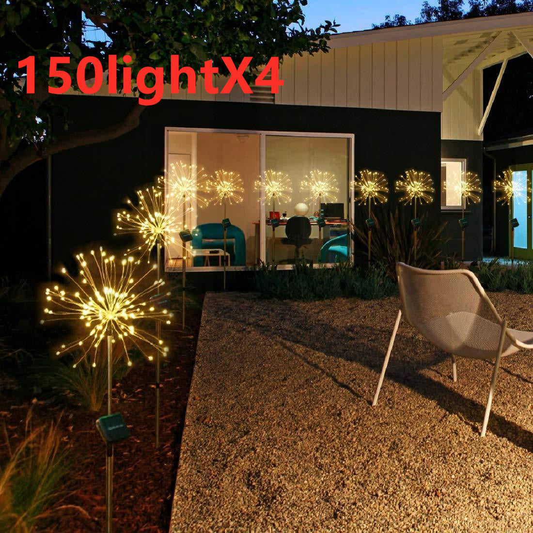 New Ground Plug Solar LED Fireworks Light
