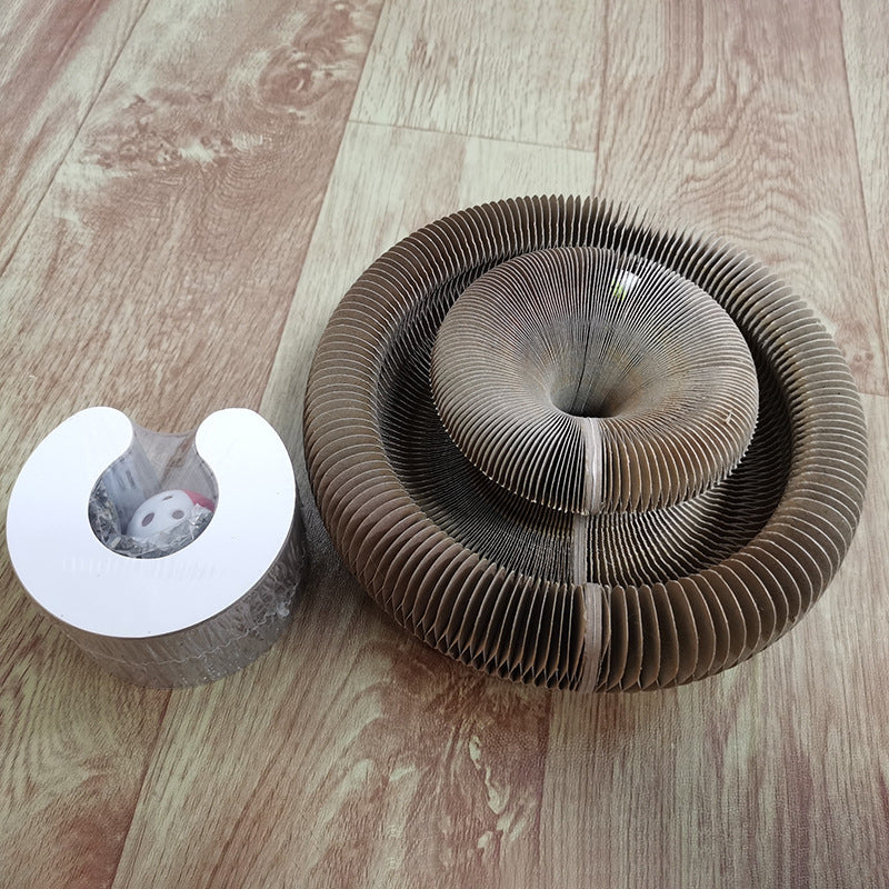 2-in-1 Magic Organ Cat Scratcher – Foldable, Durable, and Recyclable