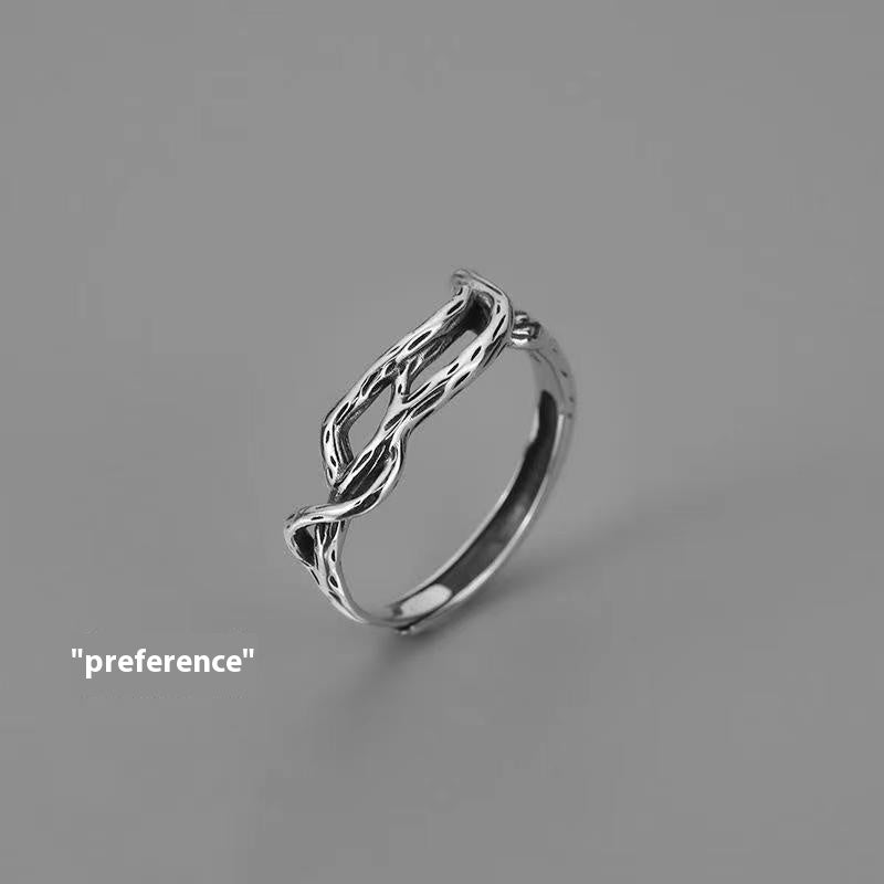 Hip Hop Men's Ring Retro Easy Matching Adjustable