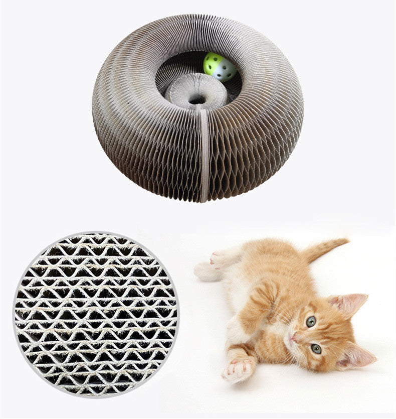 2-in-1 Magic Organ Cat Scratcher – Foldable, Durable, and Recyclable