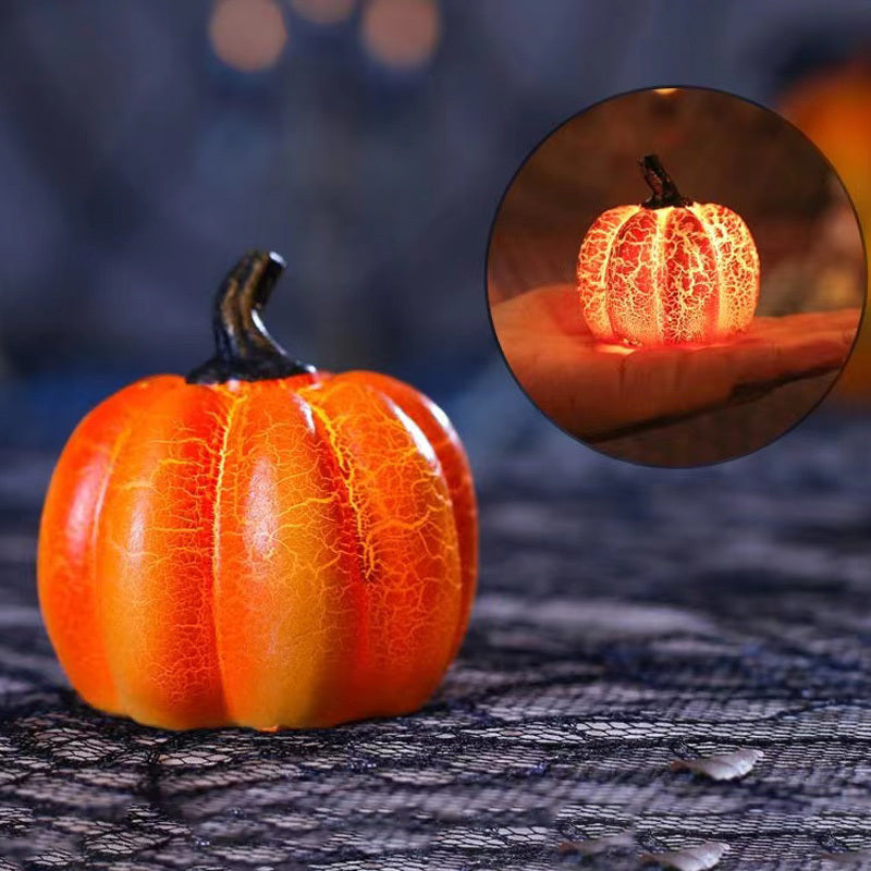 Halloween LED Pumpkin Lantern - Luminous Resin Decoration