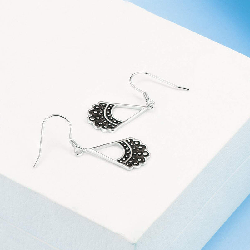 925 Silver Rbg Shaped Collar Earrings