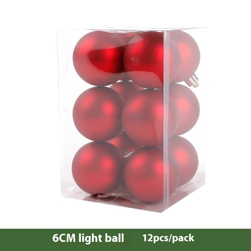 Christmas Decoration Red Ball Electroplating Plastic Christmas Tree