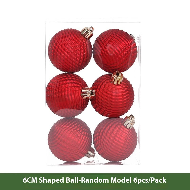 Christmas Decoration Red Ball Electroplating Plastic Christmas Tree