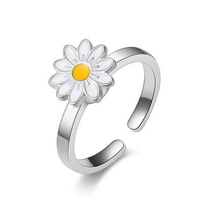 Turnable Fidget Spinner Flower Ring for Women
