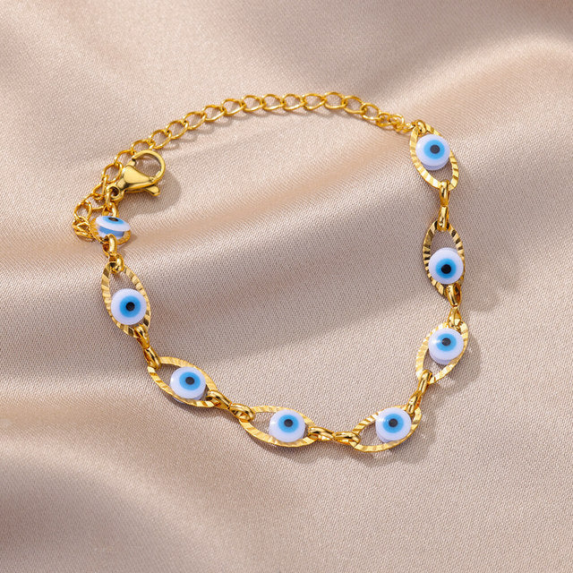 Enamelled Lucky Beaded Bracelet Prayer Jewellery For Women