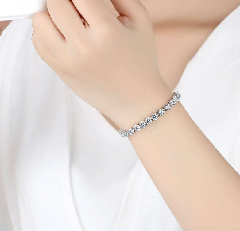 Cubic Zirconia Tennis Bracelet & Bangle Set - Women's Christmas Jewellery
