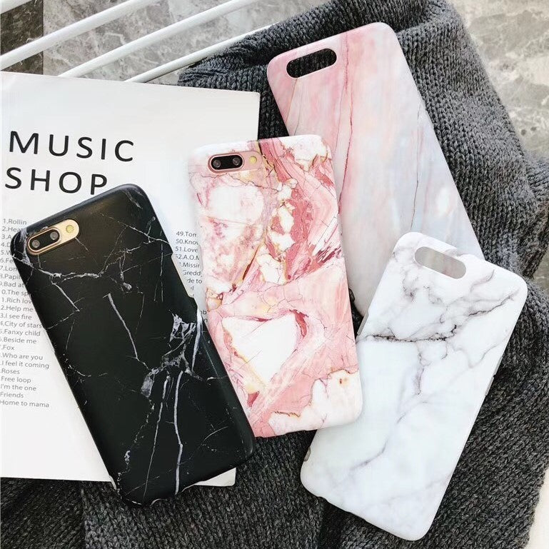 Luxury Marble Silicone Case – Fits iPhone 6 to XS Max