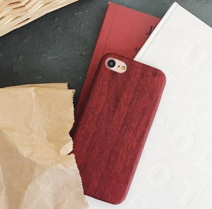 Ultra-Thin Wooden Grain Phone Case – Soft Leather & Durable Cover