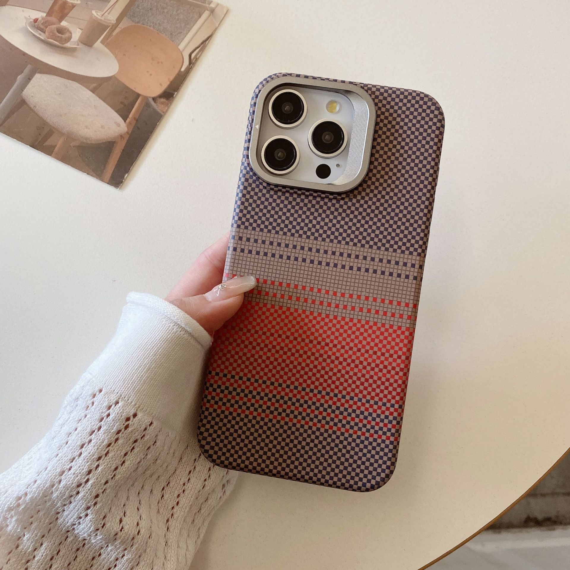 Magnetic Phone Case Metal Lens Holder Protective Sleeve