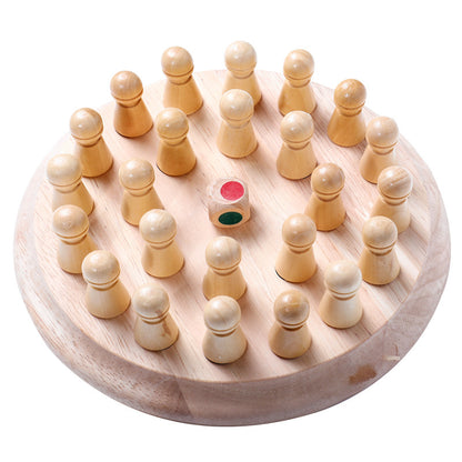 Children's Wooden Memory Chess – Educational Toy for Kids