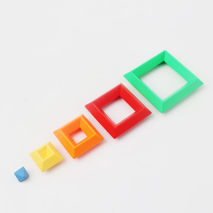 Kids Rainbow Wooden Jenga – Montessori Educational Toy