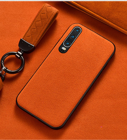 Luxury Suede Phone Case with Keychain – For Huawei P20/P30 Series