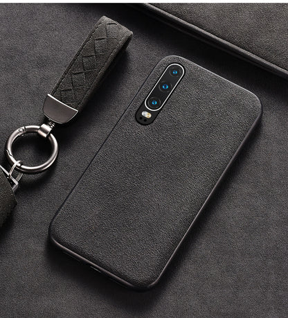 Luxury Suede Phone Case with Keychain – For Huawei P20/P30 Series