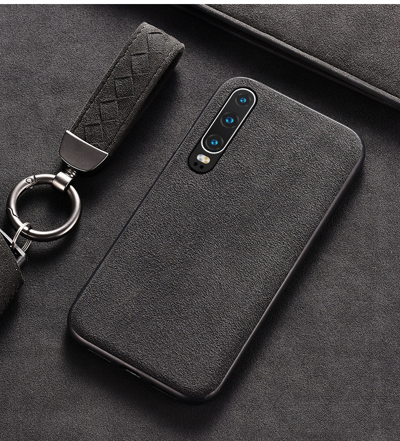 Luxury Suede Phone Case with Keychain – For Huawei P20/P30 Series