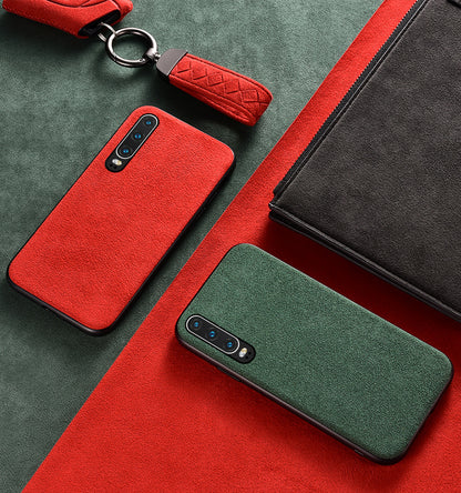 Luxury Suede Phone Case with Keychain – For Huawei P20/P30 Series