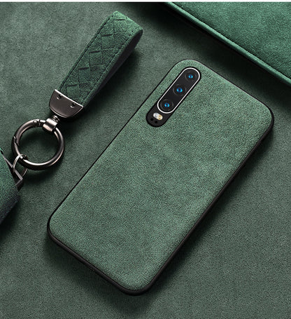 Luxury Suede Phone Case with Keychain – For Huawei P20/P30 Series