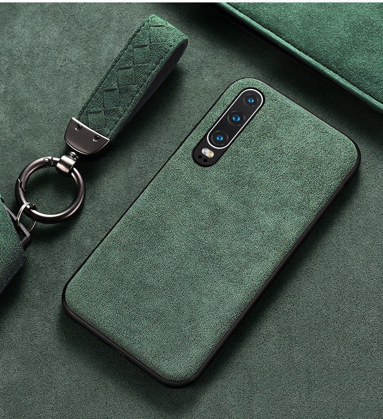 Luxury Suede Phone Case with Keychain – For Huawei P20/P30 Series