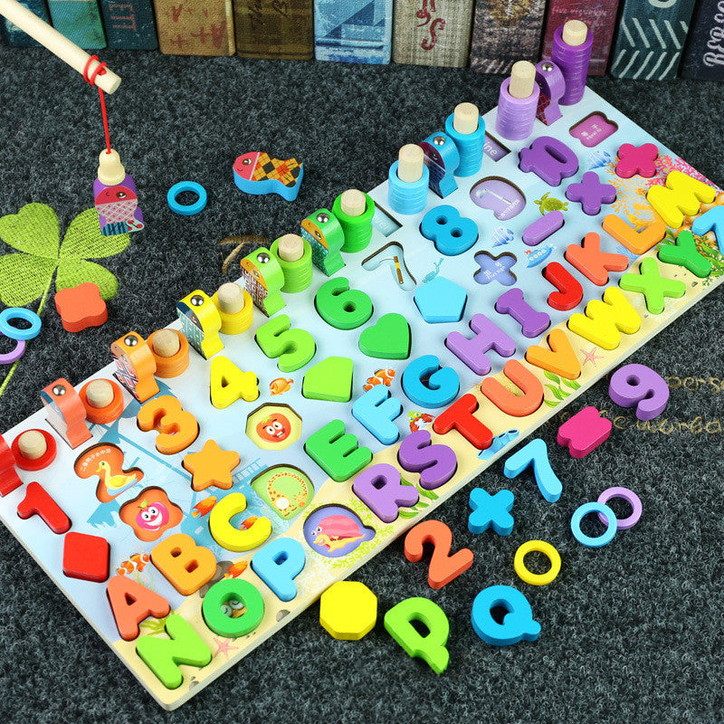 3D Wooden Arithmetic & Matching Blocks – Montessori Educational Toy