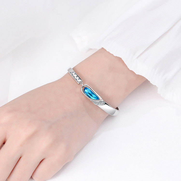 High Quality Blue Crystal Zircon Retro Bracelet