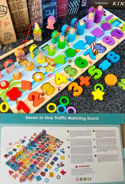 3D Wooden Arithmetic & Matching Blocks – Montessori Educational Toy