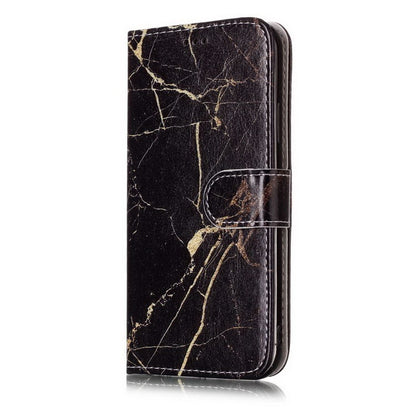 Leather Marble Flip Case – Fits iPhone 6 to 12 Series