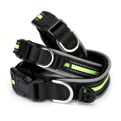 Thick Neoprene Luminous Pet Collar – Comfortable & Adjustable