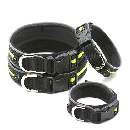 Thick Neoprene Luminous Pet Collar – Comfortable & Adjustable