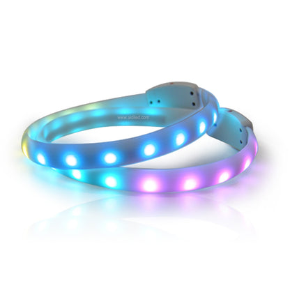 USB Rechargeable Flash Collar – Anti-Lost Silicone Necklace for Dogs